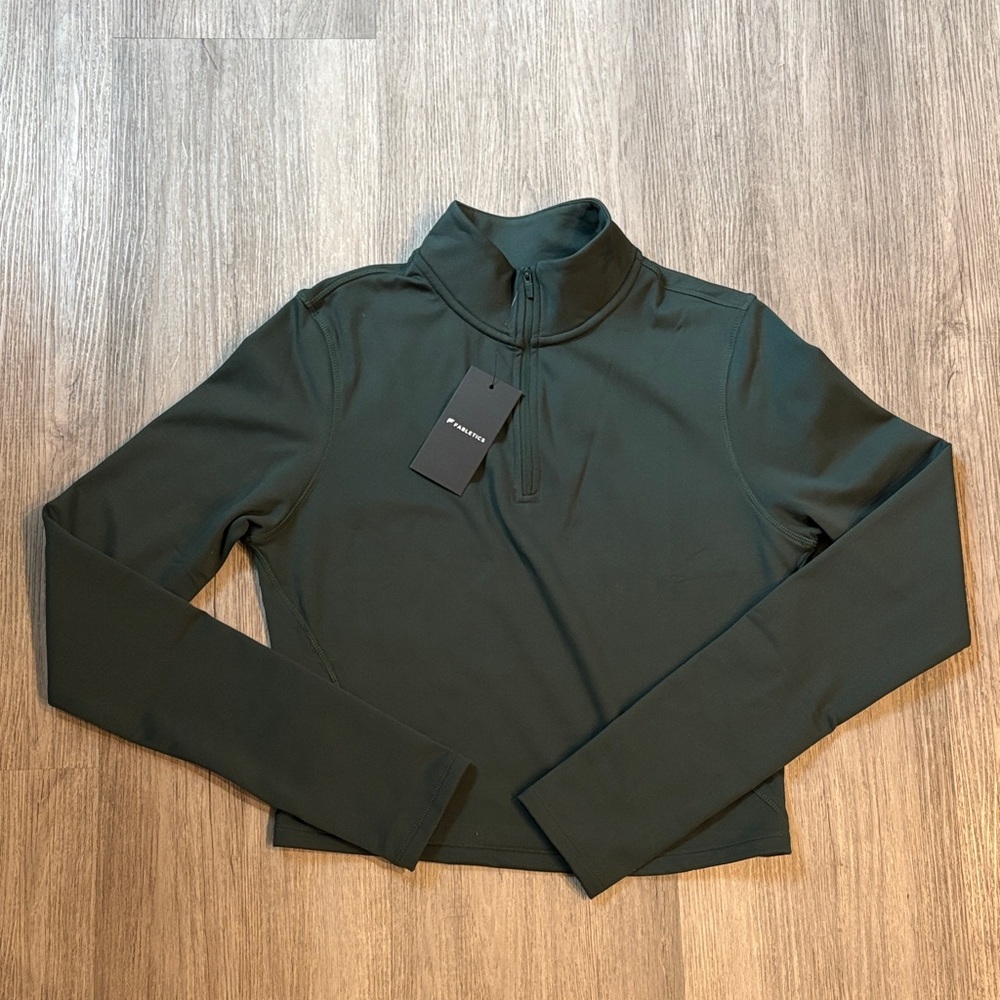 Fabletics Dark Green Long Sleeve Top